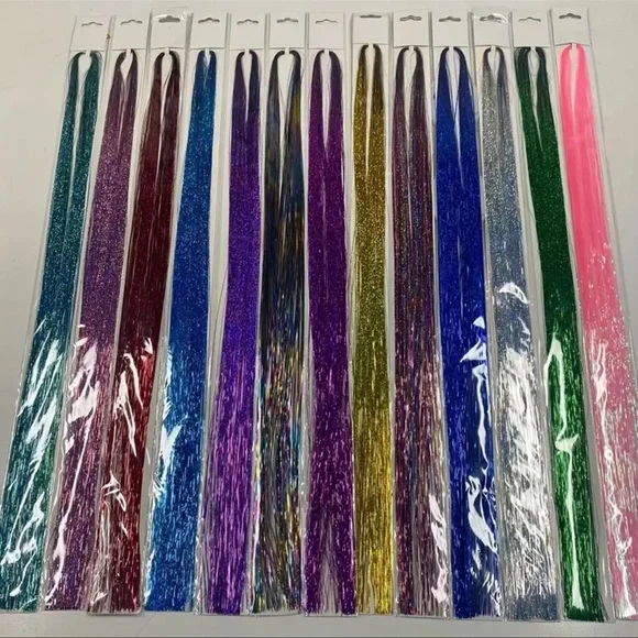 Hair Tinsel, CHOOSE TWO COLORS, Glitter Fairy Hair, NIP🤩, Temporary Hair Color - Picture 2 of 9